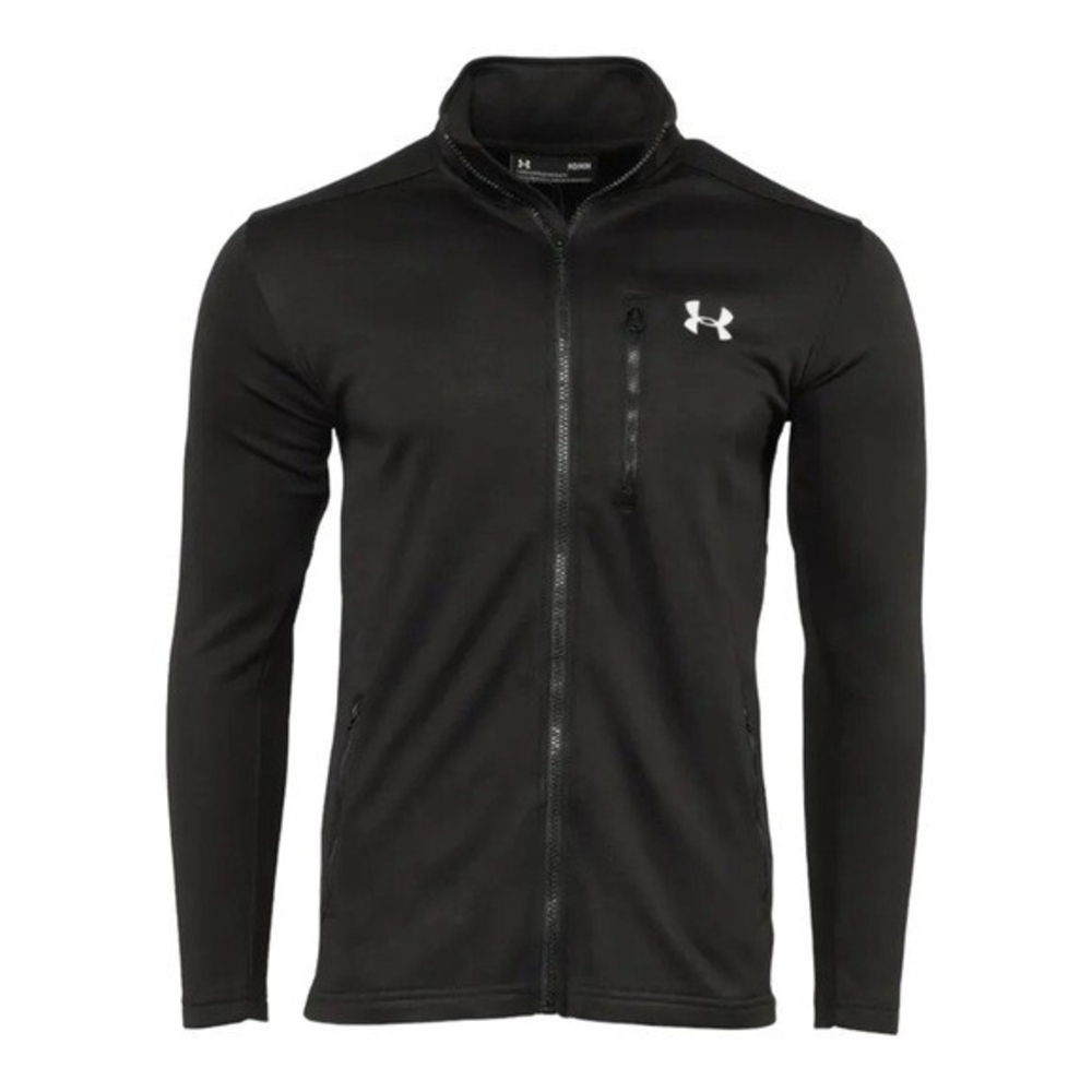 Under Armour Mens Micro Fleece Jacket S Full Zip Athletic Sweatshirt Logo NEW - Picture 3 of 9